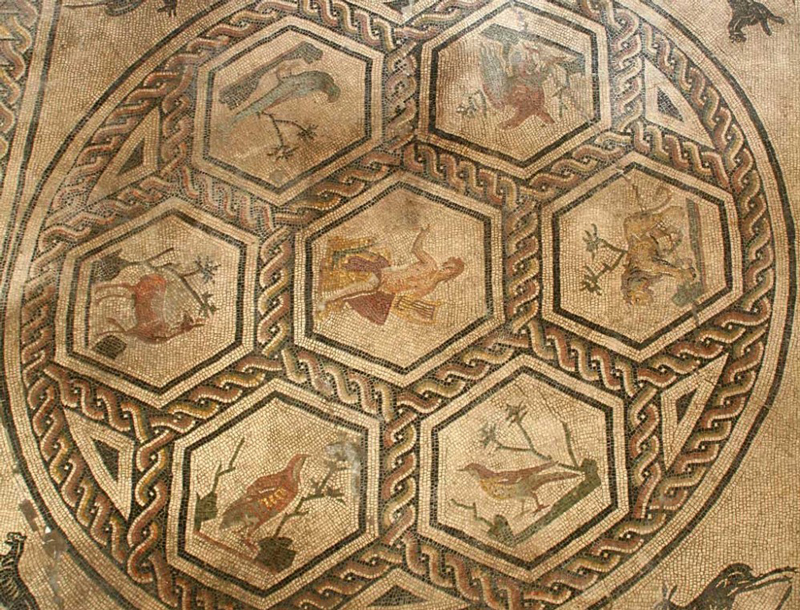 Mosaic of Orpheus among the animals in the Surgeon's House in Rimini